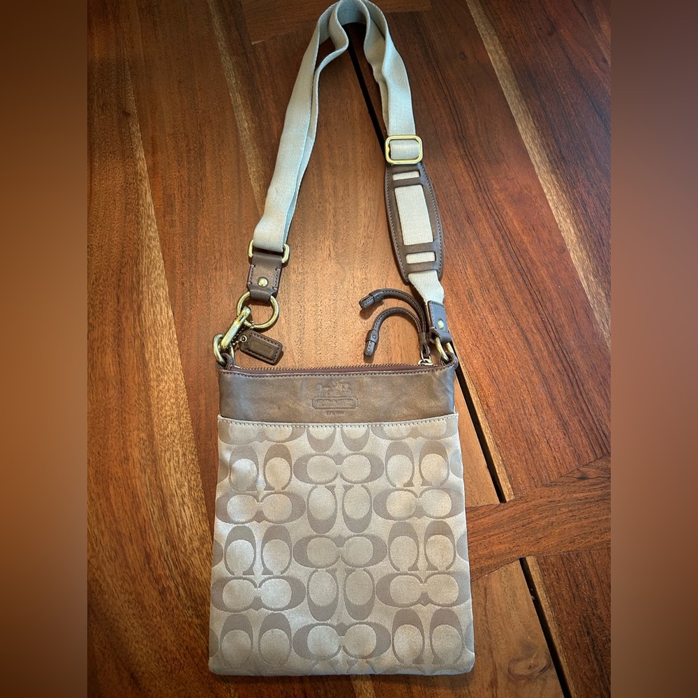 Coach Crossbody Bag - Brown and Cream